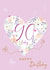 Traditional Birthday Card - 90th - Floral Heart created by SABIVO Design by Sabina