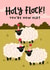 Funny Birthday Card - Sheep - Holy Flock! created by Abbie Imagine