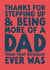 Rude Father's Day Card - Thanks For Stepping Up created by The Buddy Fernandez Card Co.