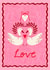 Graceful Swans Heart - Elegant Valentine's Day Love Card created by Dafne Design Studio