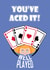 Quirky Congratulations card for her - Aced it - Well played - Exam Success created by Versed Aid
