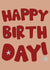 happy birthday star card bold typography fun modern design created by Kind of Simple Designs