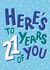 Classic Birthday Card - 21st - For Him created by Stuck Shop Gifts
