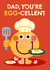 Cute Father’s Day Card - Mr. Men - Mr. Happy - Frying Eggs created by Mr. Men