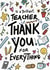 Thank You Teacher Card – Brilliant Teacher Appreciation created by ROSHAH DESIGNS