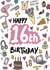 Happy 16th Birthday Card For Teenage Girl – Cute Sweet Sixteen created by ROSHAH DESIGNS