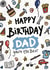 Cute Happy Birthday Dad Card – You’re The Best Dad created by ROSHAH DESIGNS