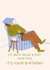 Funny Birthday Card - For Him - Napping - Rest Your Eyes, It's Your Birthday created by Kitty Strand