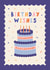 Retro Birthday Cake Card for Friend with Bold Typography and Candles created by Sad Girl Illustration