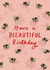Cute Birthday Card - Bee pun - Have a Beeautiful birthday created by Embletree Designs