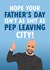 Manchester City Father's Day Card - Pep Guardiola - As Shit As Pep Leaving City created by The Cake Thief