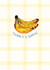 Thanks a bunch - cute banana art card - thank you card created by Emmart Reid