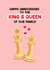 Classic Anniversary Card - For Parents - King And Queen - Chess created by Lucy Marie Design