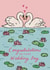 Pretty Wedding Card - Love Swans - Congratulations on your wedding day created by Embletree Designs