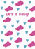 It's a baby! Clouds and hearts card with a retro vibe created by Weird Is The Best