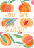 Cute Friendship Card with Watercolor Peaches created by Olena Kloppner