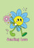 Cute Thinking Of You Card - Sending Love - Retro Flower created by Little Prints By Emma