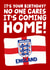 Funny Birthday Card - England Flag - World Cup - it's Coming Home created by Studio Doodles