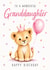 Cute Granddaughter Birthday Card With Lion Cub And Pink Balloon created by BeauPrintBoutique