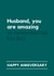Funny Anniversary Card - For Husband - Amazing At Remembering Bin Day created by Lemonade Insight