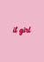 It Girl Card - Typography created by Ella Goddard