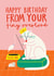 Funny Cat Birthday Card | Tiny Overlord created by AbiGoLucky