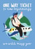 Cute Good Luck/Leaving Card - One Way Ticket To New Beginnings - For Him created by AbiGoLucky