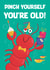 Cheeky Birthday Card - Lobster - You're Old created by Hannah Jayne Lewin