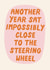 Funny Birthday Card - Sitting Close To The Steering Wheel created by Christine Cuddihy Illustration