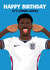 Fun Birthday Card - England World Cup 2026 - Bukayo Saka created by Pink Peach Cards