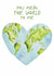 Classic Anniversary Card — Mean the World To Me — Watercolour Earth created by Alice Smith