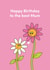 Pretty flower card for the best mum created by Little Prints By Emma