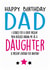 Funny Birthday Card For Dad From Daughter Present Joke created by Cheeky Chops Cards