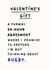Funny Valentine's Card for Her - Cheeky Rugby Card for Girlfriend, Wife, Fiancée created by Silly Billy