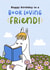 Cute Birthday Card - For Friend - Reading - Snorkmaiden - Moomin created by Moomin Characters