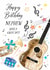 Traditional Birthday Card - For Nephew - Guitar created by Katie Phythian Design