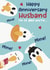 Cute anniversary card for husband - seagulls - so glad you are mine created by Rosie bees craft box