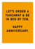 Funny Anniversary Card - A Takeaway And Bed By Ten created by Ohh Deer
