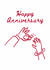 Cute Illustrated Anniversary Card for a Couple created by Rachey Jay Crafts