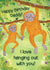 Cute Orangutan Card for Dad's Birthday created by Holly Bushnell Illustration