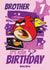 Cute Angry Birds Birthday Card – For Brother – Happy 7th Birthday created by Danilo