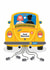 Cute Wedding Card - Yellow Wedding Car - Just Married created by Studio Boketto