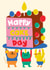 Cute Birthday Card - Party Animals - Happy Cake Day created by Studio Boketto