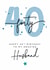 Husband 40th Birthday Card Modern Milestone Design created by The Stamford Press