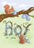 Cute Red Squirrel New Baby Boy Card - It's A Boy Fun Animal Card created by Jade Blakeley