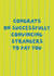 Funny New Job Card - Successfully Convincing Strangers - First Job created by Sweetlove Press