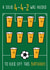 funny Football 4-4-2 birthday card created by Get Carter Cards