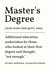 Funny Graduation Card - Master's Degree - Overachievement created by Sundiva Designs