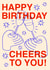 Arty Birthday Card - Cheers To You! - Glasses created by Rosie Delilah Foden