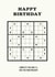 Funny Birthday Card - Unsolvable Sudoku Puzzle created by Ohh Deer